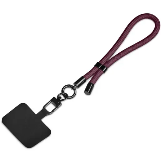 Altitude Atlier Wrist Phone Strap in Pouch - Maroon Unbranded Strap